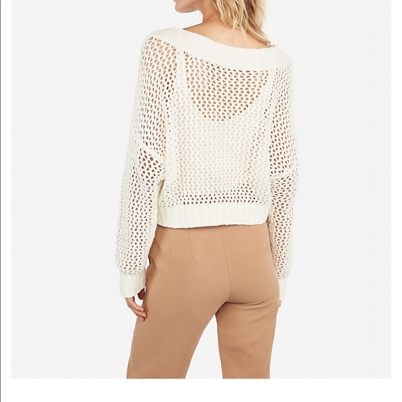 Express Cable Knit Open Stitch Sweater - Picture 4 of 7